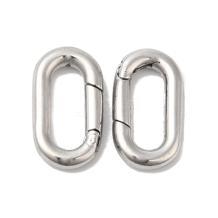 Non-Tarnish 304 Stainless Steel Spring Gate Ring X-STAS-Q215-54P-1