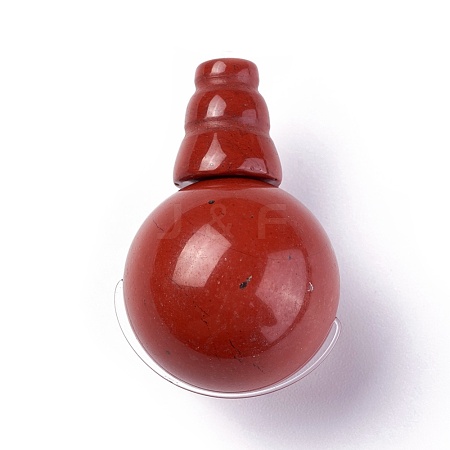 Natural Red Jasper 3 Hole Guru Beads G-L517-01F-1