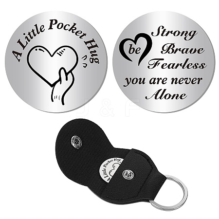 CREATCABIN Pocket Hug Token Long Distance Relationship Keepsake Keychain Making Kit DIY-CN0002-67J-1