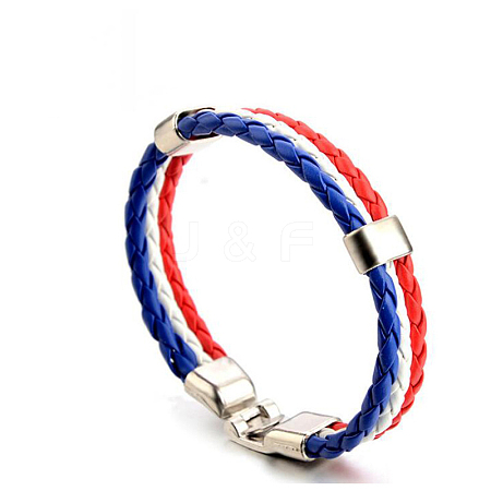 Imitation Leather Multi-strand Bracelets for Women Men WG7AE3D-15-1