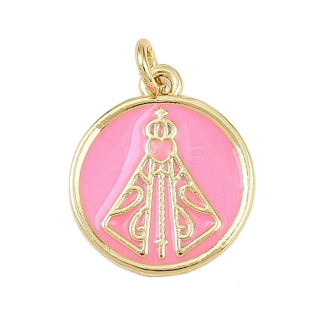 Brass Enamel Pendants KK-L251-02G-G05-1