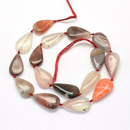 Natural South Red Agate Beads Strands G-E395-03A-1