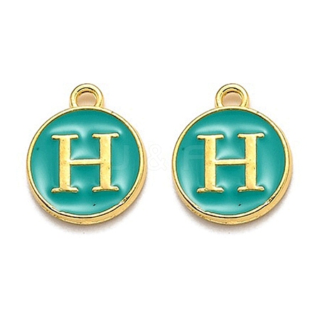 Golden Plated Alloy Enamel Charms LS-ENAM-Q437-15H-1