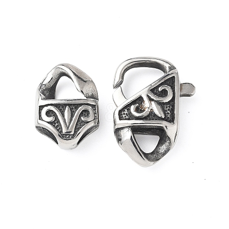 316 Surgical Stainless Steel Lobster Claw Clasps STAS-H234-13AS-1