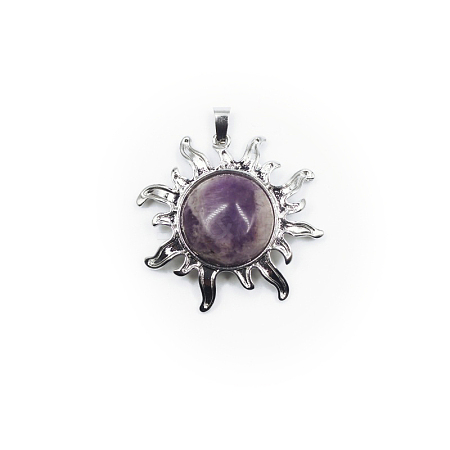 Natural Amethyst Pendants FIND-PW0010-11W-1