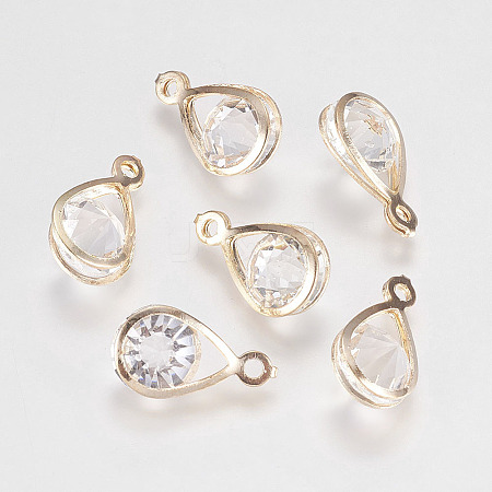 Glass Rhinestone Pendants IFIN-F144-24G-1