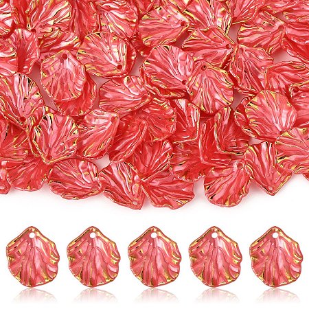 100Pcs Opaque Acrylic Pendants MACR-YW0004-08D-1