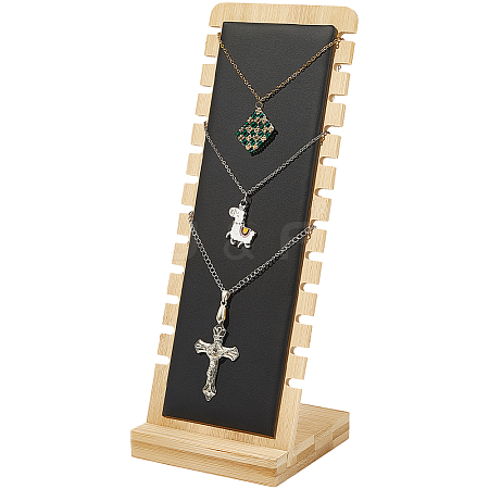 Bamboo Slant Back Necklace Organizer Display Stands NDIS-WH20007-01A-02-1