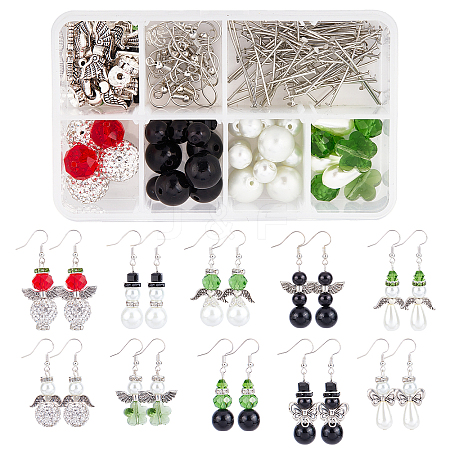 DIY Christmas Dangle Earring Making Kits DIY-SC0019-54-1
