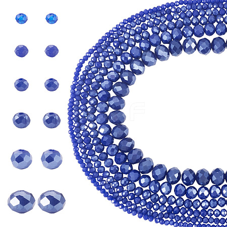 6 Strands 6 Styles Electroplate Glass Beads Strands EGLA-TADJ0001-02C-1
