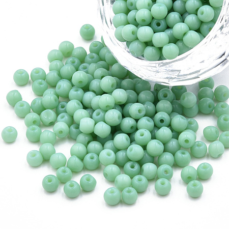 6/0 Imitation Jade Glass Seed Beads SEED-N004-006-15-1