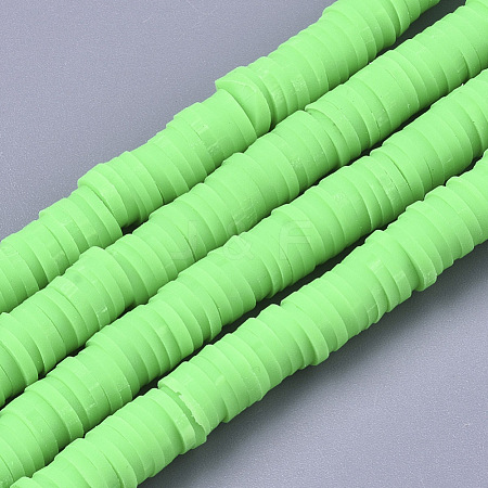 Handmade Polymer Clay Beads Strands CLAY-R089-6mm-081-1