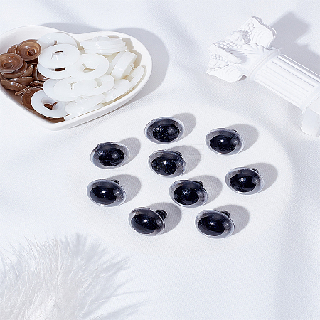 30Pcs Craft Plastic Screws Doll Eyes DOLL-LP0001-02-1