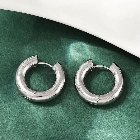 202 Stainless Steel Polishing Hoop Earrings EJEW-M106-02P-03-1