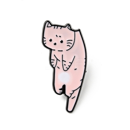 Cartoon Cat Enamel Pin JEWB-J005-10E-EB-1