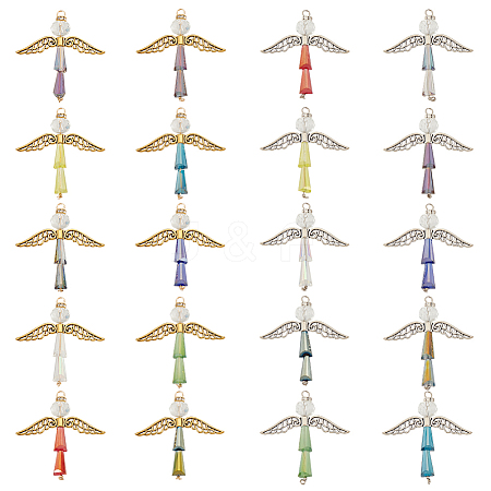 Alloy Glass Pendants PALLOY-GA00005-1