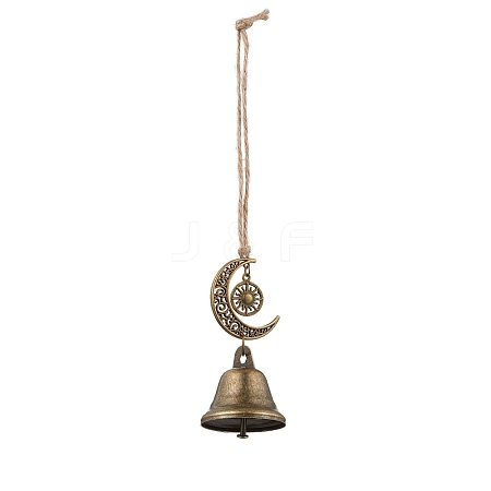 Iron Bell Pendant Decoration HJEW-JM02236-1