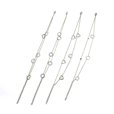 304 Stainless Steel Multi-strand Bracelets BJEW-L638-01P-1