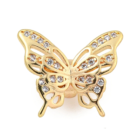 Brass Cubic Zirconia Beads KKB-L215-033LG-1