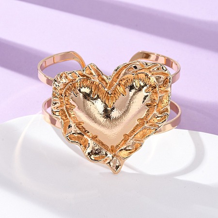 Alloy & Iron Cuff Bangles for Women BJEW-F501-04KCG-1