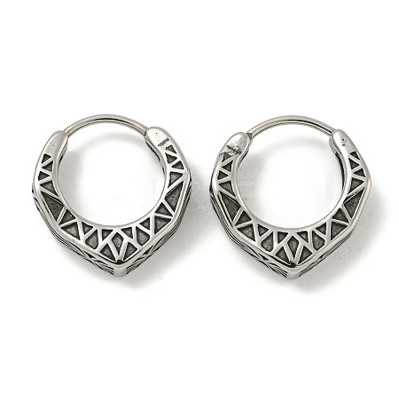 316 Surgical Stainless Steel Hoop Earrings for Women and Men EJEW-D096-20B-AS-1