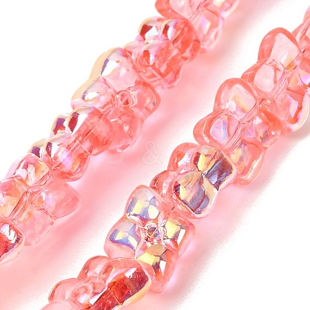 Transparent Glass Beads Strands GL-CBAAE04-02C-1