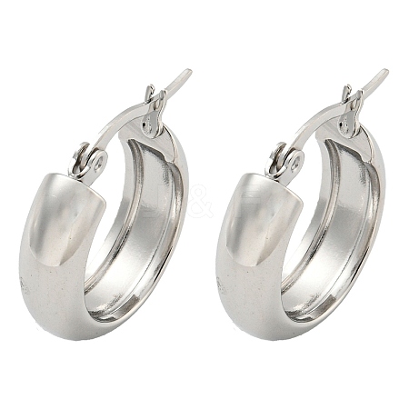 Tarnish Resistant 202 Stainless Steel Hoop Earrings EJEW-H003-38P-02-1