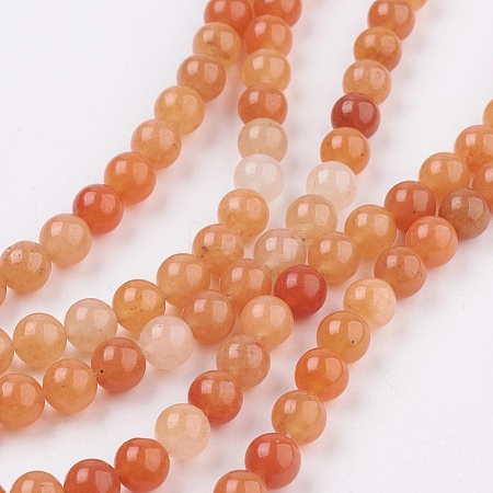 Natural Red Aventurine Beads Strands GSR023-1
