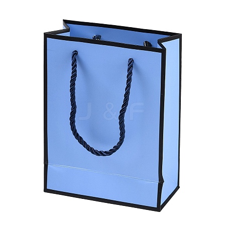 Rectangle Paper Bags with Twisted Rope Handles CARB-L011-01F-03-1