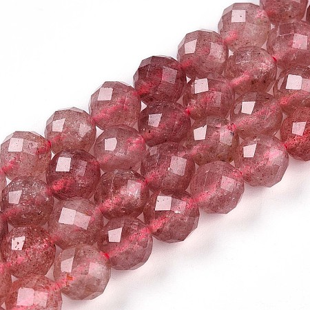 Natural Strawberry Quartz Beads Strands G-S345-8mm-21-1