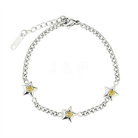 Star Micro Pave Zircon Charm Bracelet EC4914-2-1