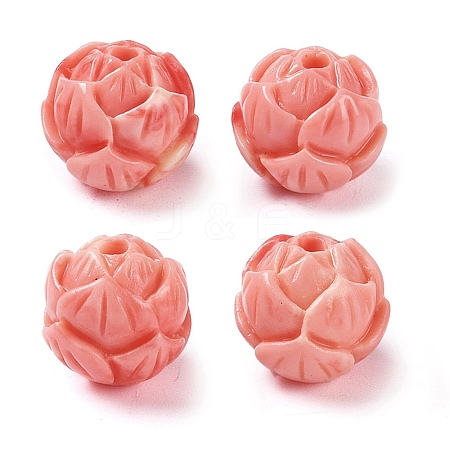 Synthetic Shell Dyed Carved Beads SHEL-H005-21-1