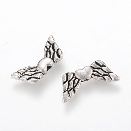 Tibetan Style Alloy Beads TIBEB-Q067-30AS-RS-1