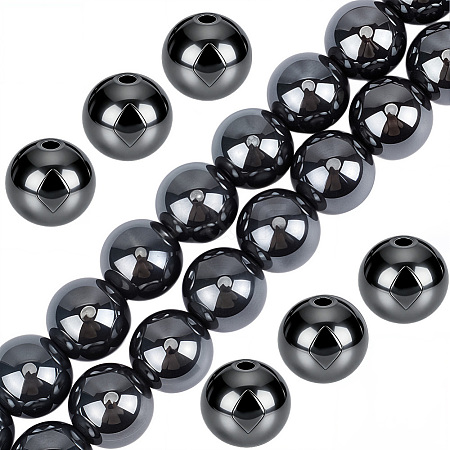 1 Strand Electroplated Synthetic Non-Magnetic Hematite Beads Strands G-PA0002-42A-1