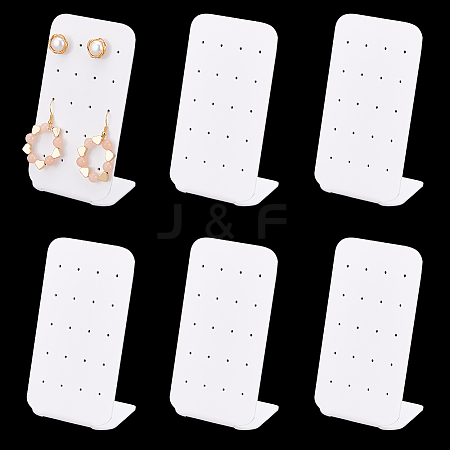   8Pcs 20-Hole Acrylic Earring Display Stands ODIS-PH0001-53-1