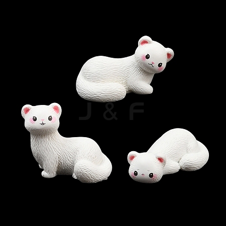 Resin White Ferret Miniature Figurines RE-CBA17C4-15-1