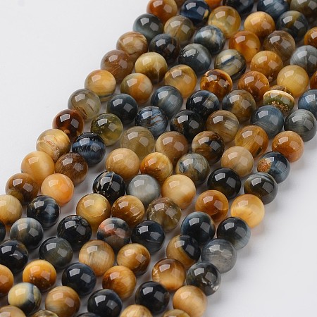 Natural Dream Tiger Eye Beads Strands X-G-G898-6mm-1