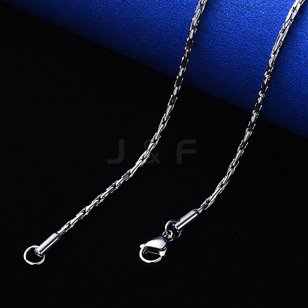 Non-Tarnish 304 Stainless Steel Coreana Chain Necklace NJEW-S420-005A-P-1