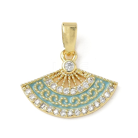 Brass Micro Pave Cubic Zirconia Pendants KK-I371-28G-02-1