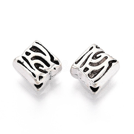 Tibetan Style Alloy Beads TIBE-N013-08AS-1
