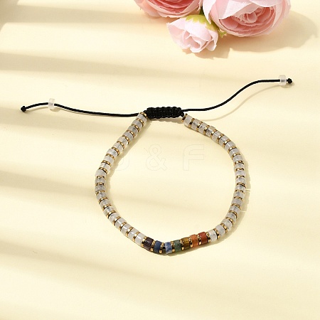 Natural Quartz Crystal & Non-magnetic Hematite Beaded Adjustable Bracelets for Unisex BJEW-K251-09V-1