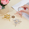 6Pcs 3 Colors Zinc Alloy Crystal Ball Holder AJEW-NB0008-40-3