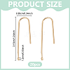 20Pcs Brass Ear Wire KK-ME0001-33-2