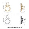 PVD Vacuum Plating 304 Stainless Steel Toggle Clasps STAS-UN0010-31-2