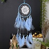 Forest Style Woven Net/Web with Feather with Iron Home Crafts Wall Hanging Decoration PW-WG62961-02-1