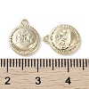 Brass Micro Pave Clear Cubic Zirconia Charms KK-G491-05G-3