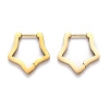 304 Stainless Steel Star Huggie Hoop Earrings STAS-H156-06G-1
