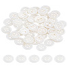 50Pcs 4-Hole Shell Buttons BUTT-LP0001-02-1