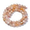 Natural Cherry Blossom Agate Beads Strands G-O166-02-8mm-01-5