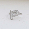 Brass Micro Pave Clear Cubic Zirconia Cuff Rings FS-WG17FF6-16-1